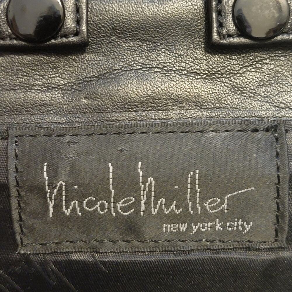 Nicole Miller Black Faux Fur Small Shoulder Bag Pochette OS - Picture 10 of 11